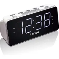 Lenco Cr-18 White Clock Radio Clair