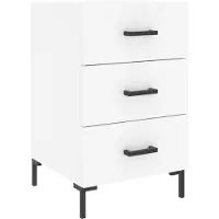 vidaXL Table de chevet blanc 40x40x66 cm bois d'ingénierie