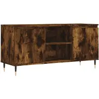 vidaXL Armoire TV chêne fumé 104x35x50 cm Bois composite