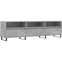 vidaXL Armoire TV gris béton 150x30x44,5 cm Bois composite