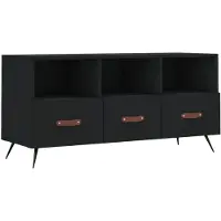 vidaXL Armoire TV noire 102x36x50 cm Bois composite