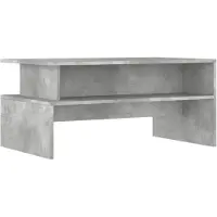 vidaXL Table basse gris béton 90x55x42,5 cm Bois composite