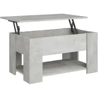 vidaXL Table basse gris béton 79x49x41 cm Bois composite