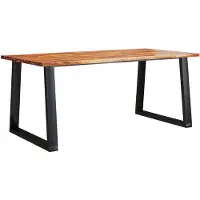 vidaXL Table de salle à manger bord d'arbre 180x90x75 cm bois massif acacia