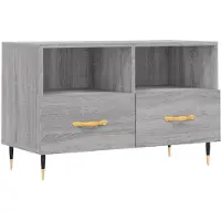 vidaXL Armoire TV Gris Sonoma 80x36x50 cm Bois composite