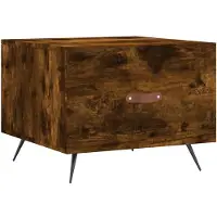 vidaXL Table basse chêne fumé 50x50x40 cm bois composite