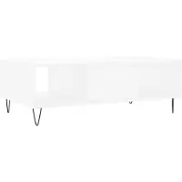 vidaXL Table basse blanche 104x60x35 cm Bois composite