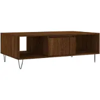 vidaXL Table basse marron imitation chêne 104x60x35 cm Bois composite