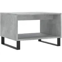 vidaXL Table basse gris béton 60x50x40 cm Bois composite