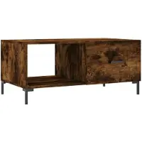 vidaXL Table basse chêne fumé 90x50x40 cm bois composite