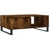 vidaXL Table basse chêne fumé 90x60x35 cm bois composite