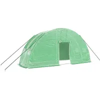 vidaXL Serre avec cadre en acier vert 12 m² 6x2x2,85 m