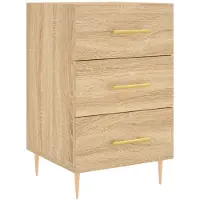 vidaXL Table de chevet chêne sonoma 40x40x66 cm bois d'ingénierie