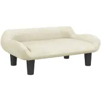 vidaXL Lit pour chien crème 70x40x24 cm velours