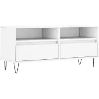 vidaXL Armoire TV blanche 100x34,5x44,5 cm Bois composite