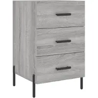 vidaXL Table de chevet sonoma gris 40x40x66 cm bois d'ingénierie