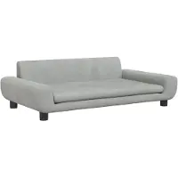vidaXL Canapé pour enfants gris clair 100x54x33 cm velours