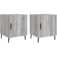vidaXL Tables de chevet 2 pcs sonoma gris 40x40x50cm bois d'ingénierie