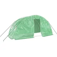 vidaXL Serre avec cadre en acier vert 10 m² 5x2x2,3 m