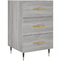 vidaXL Table de chevet sonoma gris 40x40x66 cm bois d'ingénierie