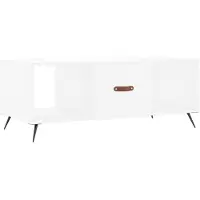 vidaXL Table basse blanche 102x50x40 cm Bois composite