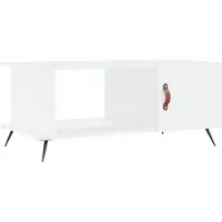 vidaXL Table basse blanche 90x50x40 cm Bois composite