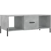 vidaXL Table basse gris béton 102x50x40 cm Bois composite