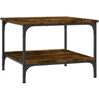 vidaXL Table basse chêne fumé 55x55x40 cm bois composite