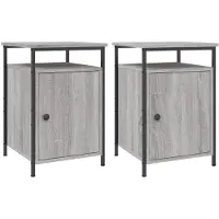 vidaXL Tables de chevet 2 pcs sonoma gris 40x42x60cm bois d'ingénierie