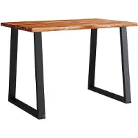 vidaXL Table de salle à manger bord d'arbre 110x70x75 cm bois massif acacia