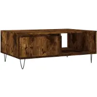 vidaXL Table basse chêne fumé 90x60x35 cm bois composite