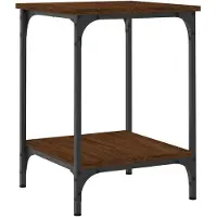vidaXL Table basse marron imitation chêne 40x40x55 cm Bois composite