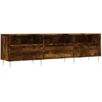 vidaXL Armoire TV chêne fumé 150x30x44,5 cm Bois composite