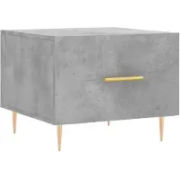 vidaXL Table basse gris béton 50x50x40 cm Bois composite