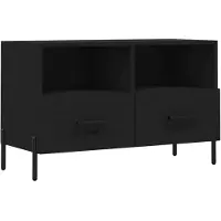 vidaXL Armoire TV noire 80x36x50 cm Bois composite