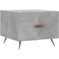 vidaXL Table basse gris béton 50x50x40 cm Bois composite