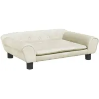 vidaXL Canapé pour enfants Crème 70x45x26 cm Velours