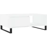 vidaXL Table basse blanche 90x60x35 cm Bois composite