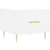 vidaXL Table basse blanche 50x50x40 cm bois composite