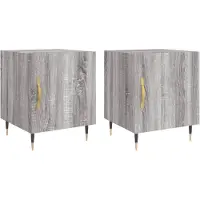 vidaXL Tables de chevet 2 pcs sonoma gris 40x40x50cm bois d'ingénierie