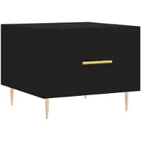 vidaXL Table basse noire 50x50x40 cm bois composite