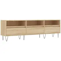 vidaXL Armoire TV Chêne Sonoma 150x30x44,5 cm Matériau dérivé du bois