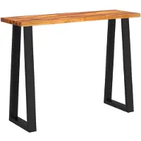 vidaXL Table console à live edge 110x35x80 cm bois d'acacia solide
