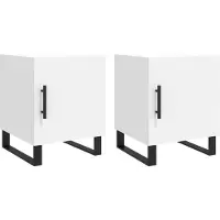 vidaXL Tables de chevet 2 pcs blanc 40x40x50 cm bois d’ingénierie