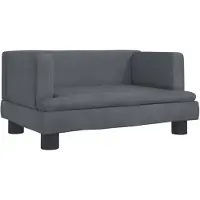 vidaXL Hundekorb 60x40x30 cm Samt dunkelgrau