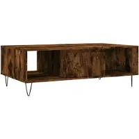 vidaXL Table basse chêne fumé 104x60x35 cm bois composite
