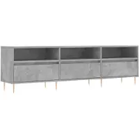 vidaXL Armoire TV gris béton 150x30x44,5 cm Bois composite