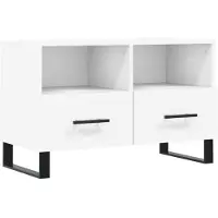 vidaXL Armoire TV Blanc 80x36x50 cm Bois composite