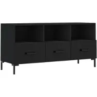 vidaXL Armoire TV noire 102x36x50 cm Bois composite