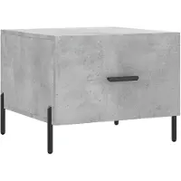 vidaXL Table basse gris béton 50x50x40 cm Bois composite